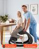 Ergonomic Kneeling Chair, Wooden Posture Knee Chair with Adjustable Thick Foam Cushions & Solid Wood Frame, Adjustable Height, Relief for Neck or Back