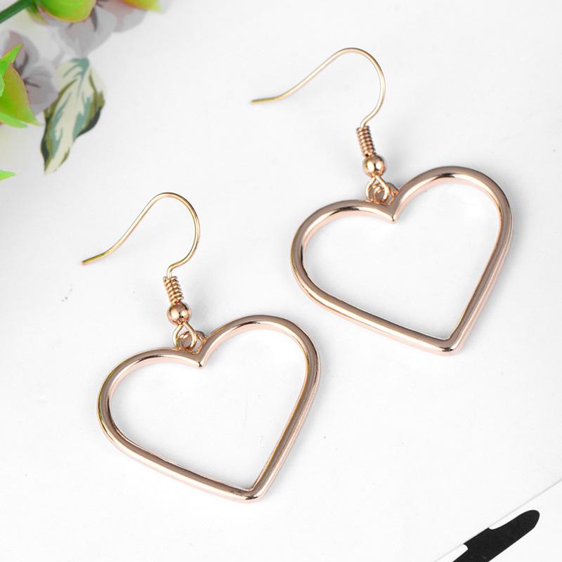 Geometric Heart-shaped Sweet Earrings Fashion Women's Earrings Square Earrings Stud The Best Portal