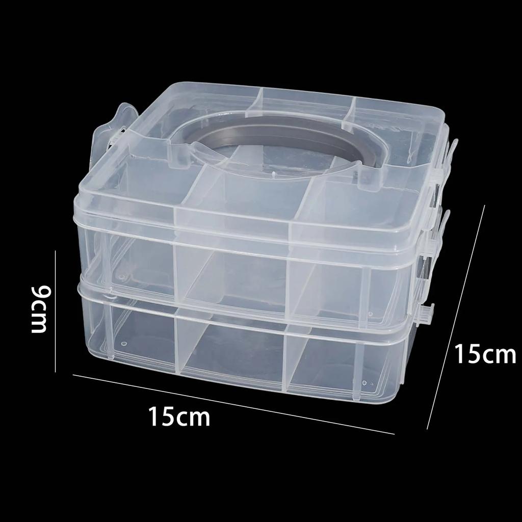 Large Capacity Transparent Boxes for Jewelry Earring Rings Bracelet Boxes Removable Storage Box Container Dustproof Organizer