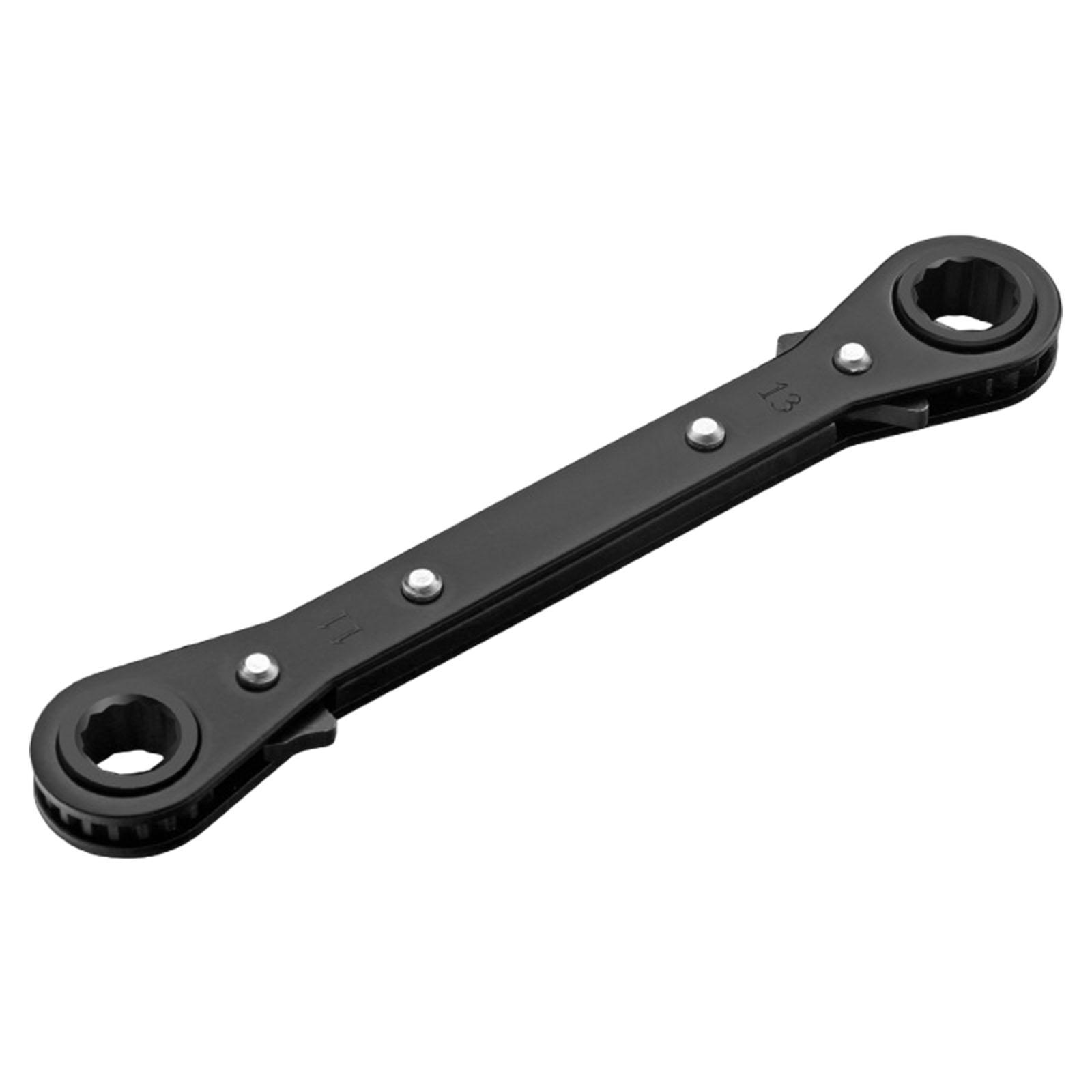 Double Head Ratcheting Wrench Spanner Set Two Direction 6 to 21mm Rust Resistant Electroplated Suitable for Tight Space