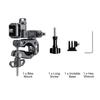 PULUZ Grey 3‑Way Aluminum‑Alloy Handlebar Mount, Dual‑Lock Dampened Bracket for Motorcycle & Bicycle Panoramic / Action Cameras