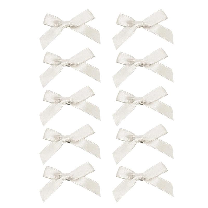 

10Pcs Bowknot Hair Clips Sweet Ballet Ribbon Bow Hairpins Bang Clip Korean Girls Mini Grabs Clips Headwear Hair Accessories белый