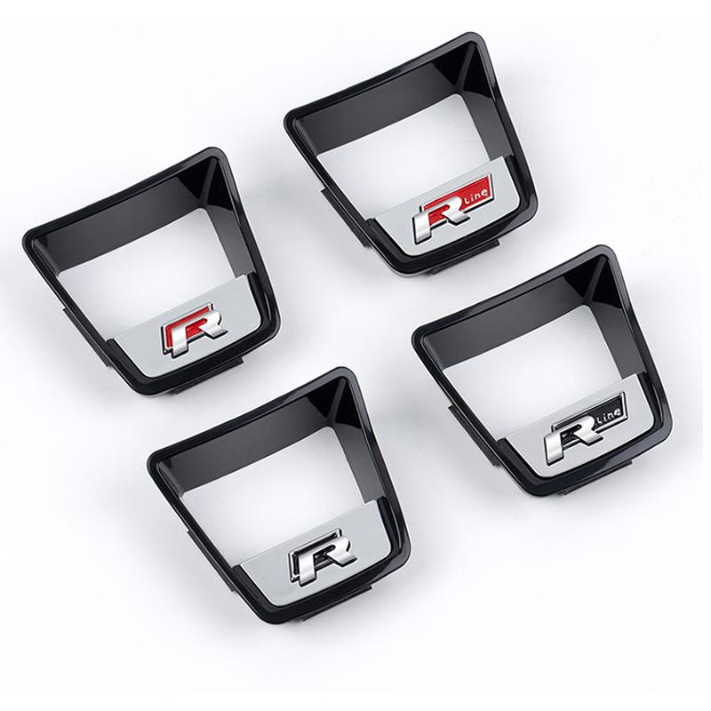 2026 Nouveau Pour VW VOLKSWAGEN Senior R Rline Logo Garniture de Volant de Voiture Autocollants Placage ABS Accessoires Pour Volkswagen GTI Polo