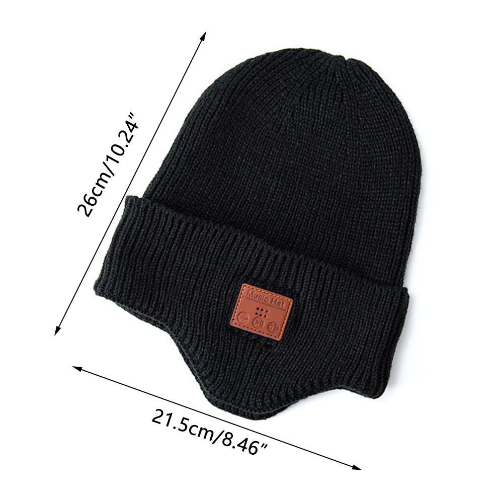 Bluetooth Beanie Hat Winter Unisex Warm Earflap Hat Wireless Headphone Earphone Stereo Speaker Mic Autumn Hat for