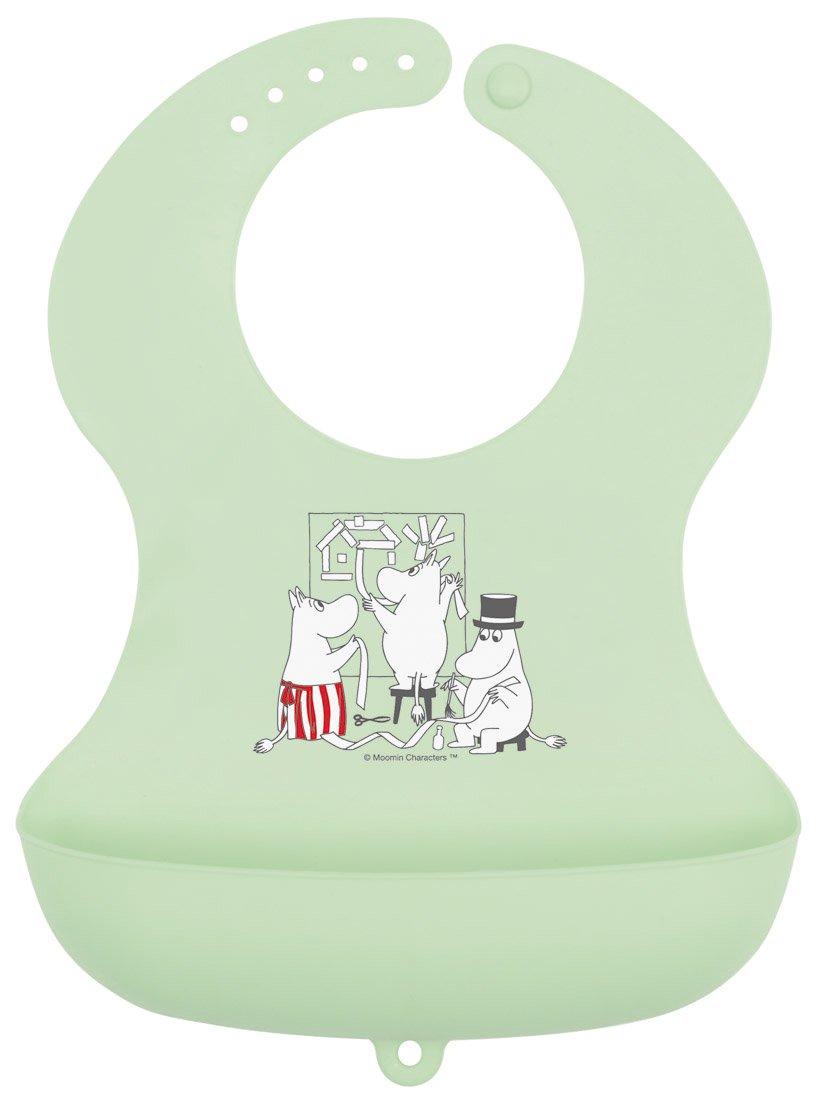 

SKATER Silicone Mealtime Moomin SBEP1 Apron, Baby, зелёный