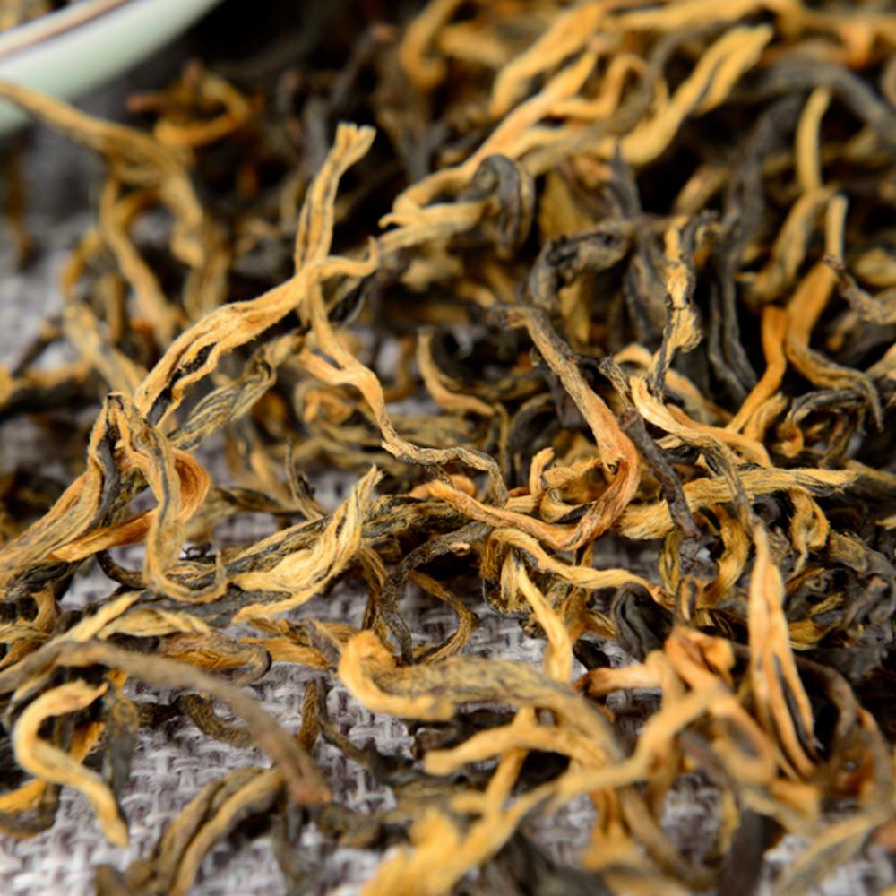 500g Yunnan Fengqing Dian Hong Herbata Jednolistna Zakrzywione paski Herbata czarna Kung Fu