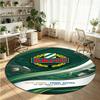 Rapid Wien FC Bedruckter Runder Kristall-Samt-Teppich Weicher Rutschfester BodenTeppich Für Schlafzimmer Urlaubsgeschenk