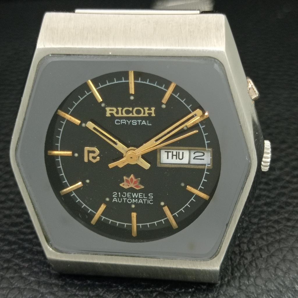 VINTAGE RICOH R31 AUTOMATIC JAPAN MENS ORIGINAL DIAL WATCH a707906-1