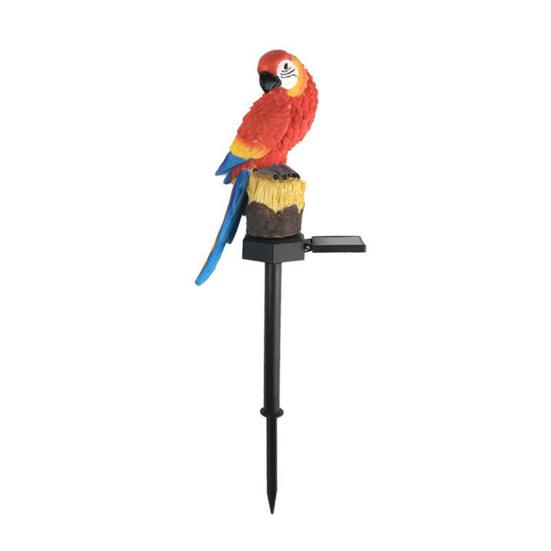 Solar Parrot Garden Light, Outdoor Resin LED Lawn Lamp, Cute Animal Yard Decor for Pathway Patio, Waterproof Landscape Night Light