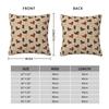 Dachshund Dog All Day Long Cream Pillow Cover Polyester Pillow Case Cushion Cover Retro Pillowcases For Sofa Home Decorative
