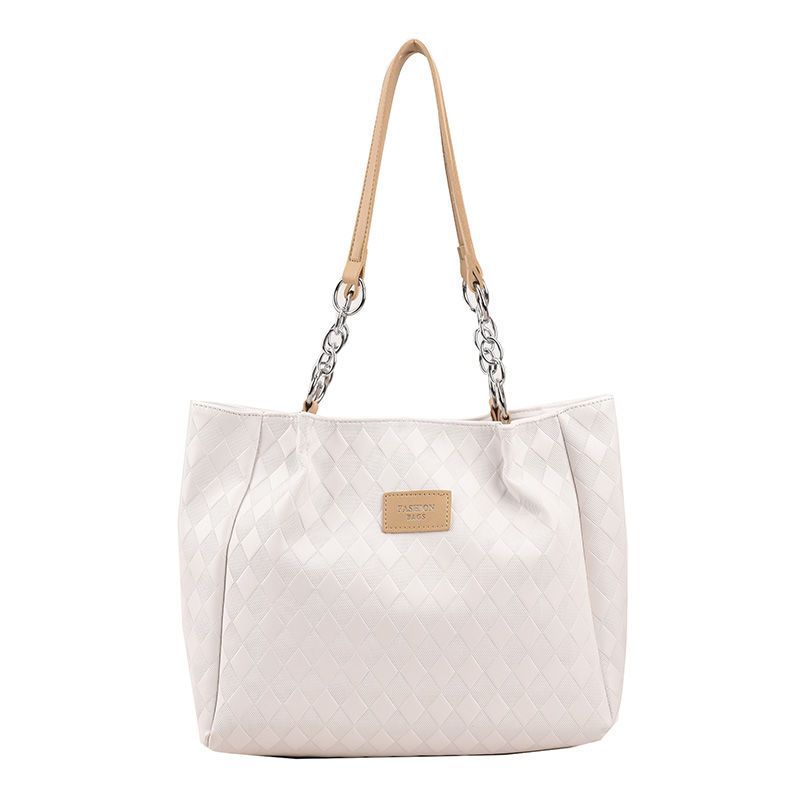 

Оптовые сумки большой вместимости, женские универсальные новые сумки на плечо с высокой текстурой 2025 года, популярные сумки-тоут для поездок на работу этого года No specification белый