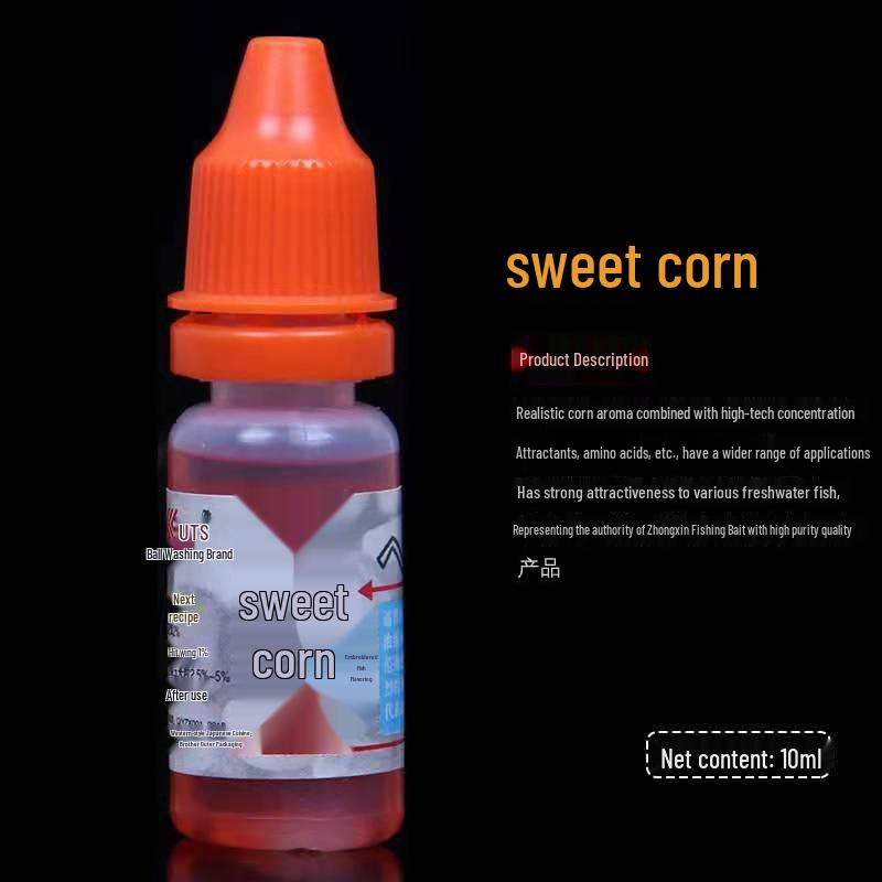 

Zhongxin Sweet Corn Fish Bait Additive, 10ml x 700 Bottles for Groundbait in Black Ponds and Wild Fishing.