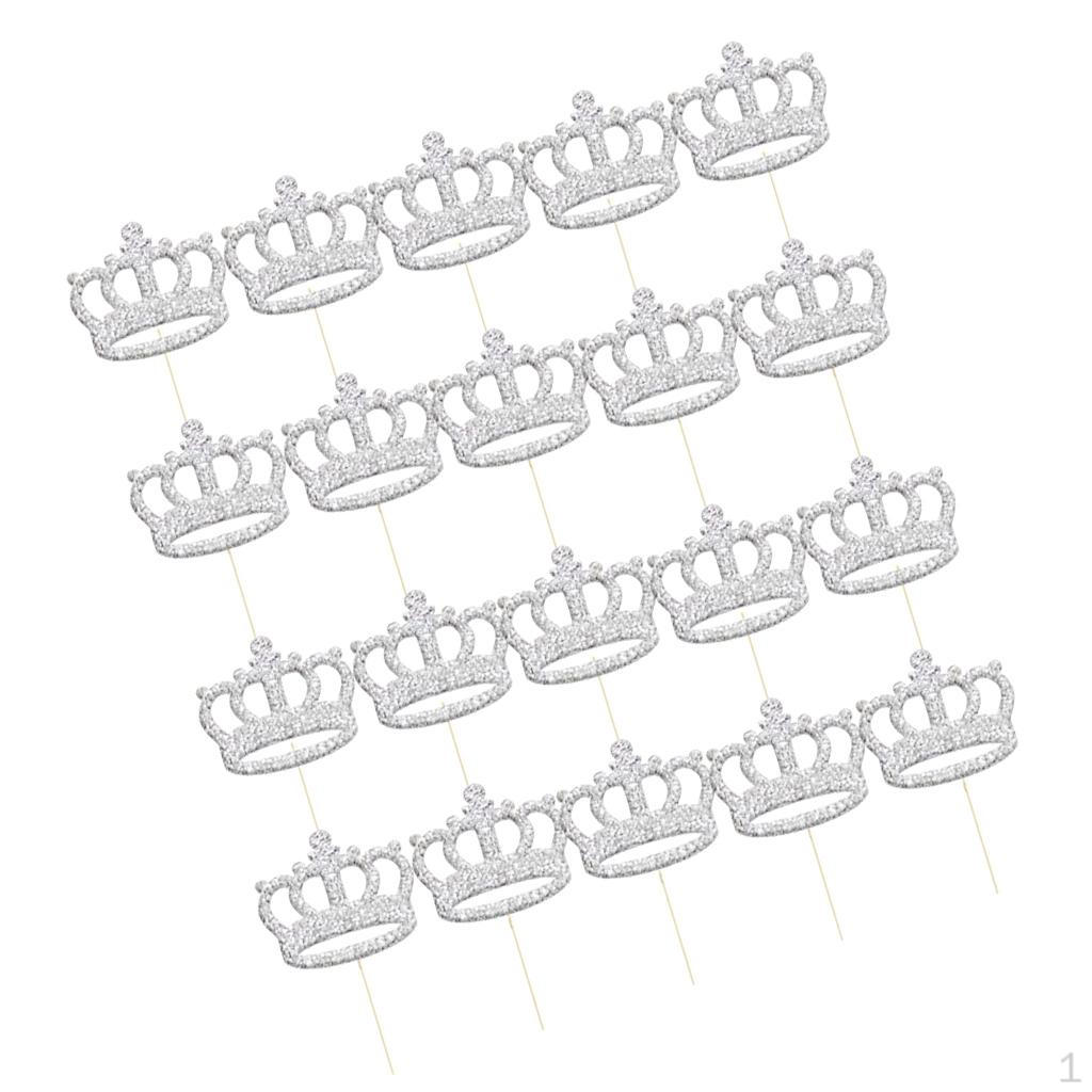 20 Glitter Cake Cupcake Topper Girls Party Decor