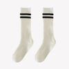 1 Pair Fashion School Sock for Kids Boy Girl Simplicity Solid Color Striped Calf Sock for ChildrenSpring Autumn Soft Cotton Sock
