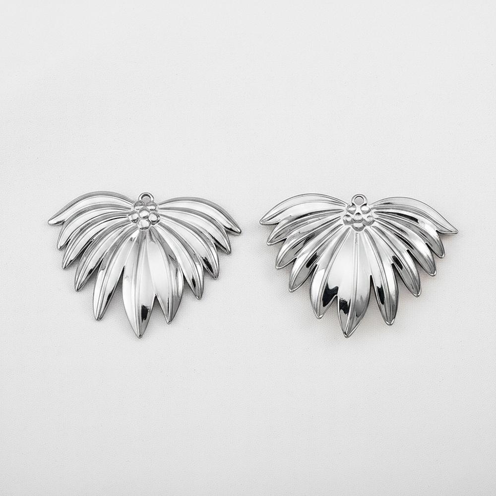 2Pcs Stainless Steel Gold Plated PVD Charms Leaf Vintage Leave for DIY Necklace Earrings Jewelry Making Accessories Wholesale