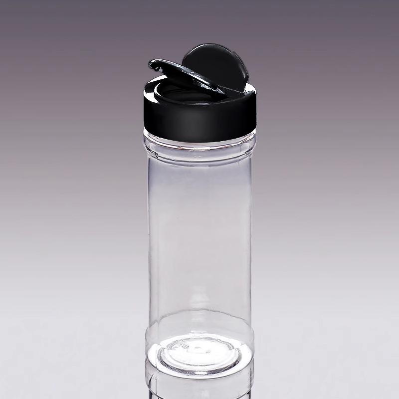 Transparent Flip-Top Spice Bottle - Refillable Pepper Shaker & Salt Dispenser (100/170/250/360ml)