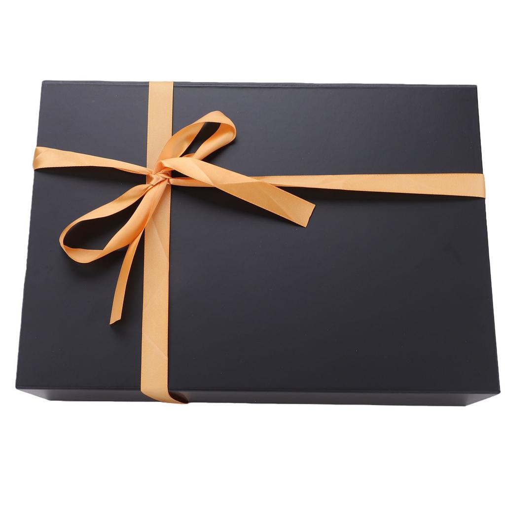 Gift Box Flip Open with Magnet Lid for Presents Packaging Valentine Day Mother Day Birthday Proposal Large Black with