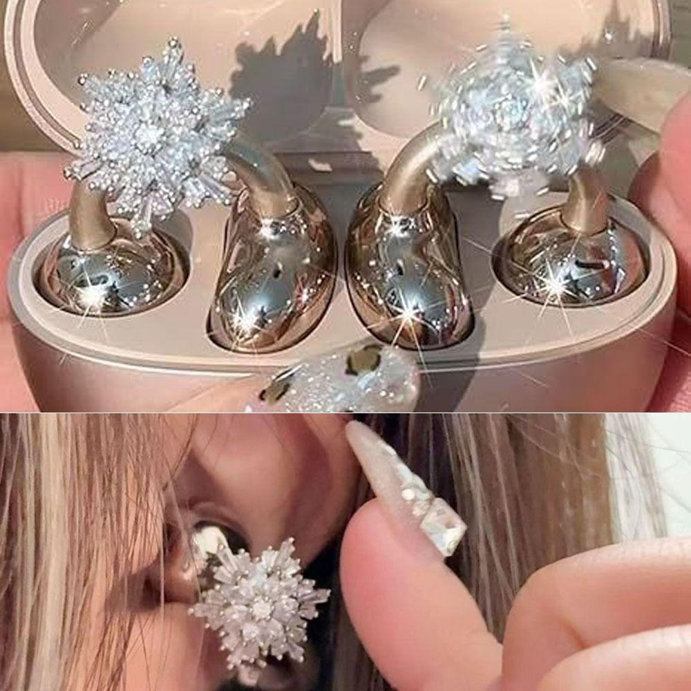 Nový otočný průměr sluchátek spona DIY zirkonová dekorace sluchátek klip dekorativní odnímatelné příslušenství k náušníkům