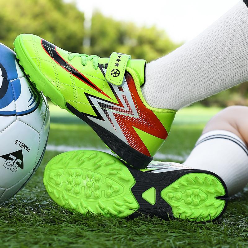 Kids Soccer Shoes Fashion Luxury Original Football Sneakers Field Training Turf Non-slip Teen Football Tournament Shoes for Boy