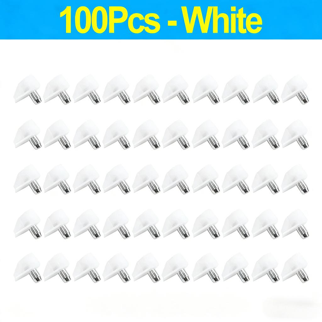 50/100Pcs Shelf Support Pegs Plastic Laminate Support Studs Cabinet Wardrobe Shelf Holder Pins Glass Plate Furniture Bracket Peg