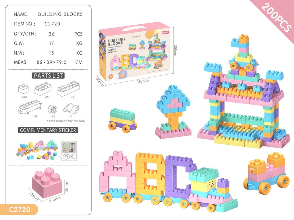DIY Macaroon Fun Particles Building Block Toy Set Parent and Child Girls Assembling Educational Toys