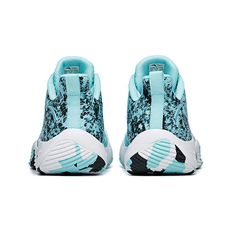 Anta Youth  Childrens Non-Slip Shock Absorbing Wear-Resistant Low-Top Basketball Shoes Kids Basketball Shoes Blue Black 312221103-1