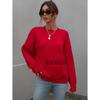 2024 European And American Autumn And Winter Solid Color Knitted Sweater Long Sleeved Thick Needle Round Neck Twisted Rope Top Sweater For Women