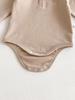 Korean Children's Spring/Autumn Lapel Romper - Cute Baby College Style Long-Sleeve Outfit.