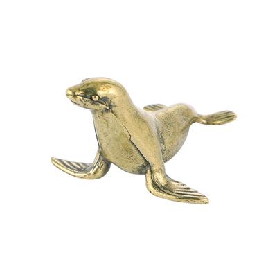 Estatuetas fofas de cobre puro vintage, miniaturas, animais de latão, coleção de artesanato, ornamentos