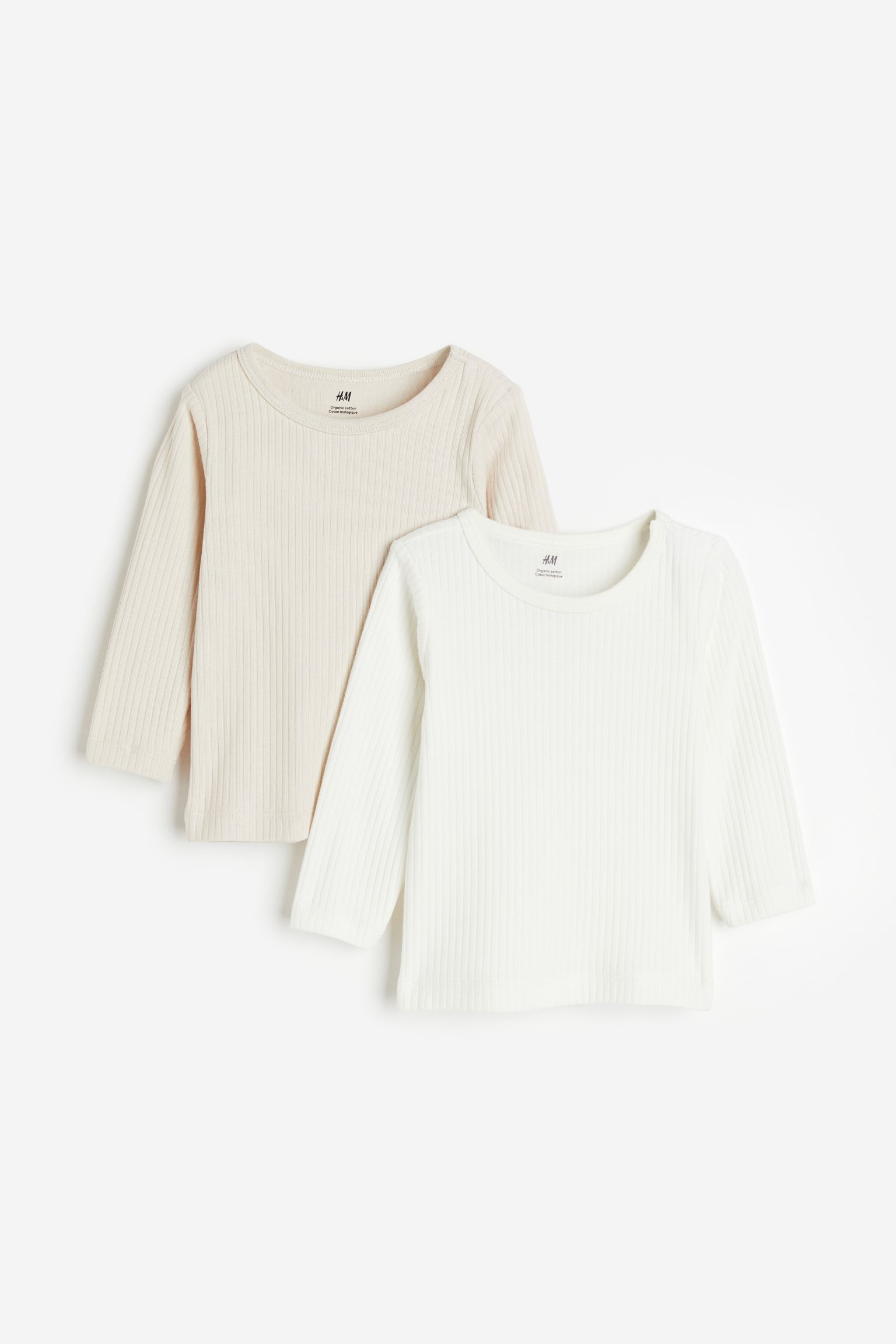 

2-pack ribbed jersey tops