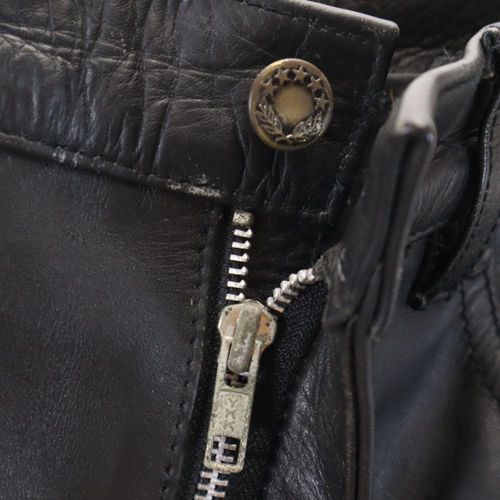 FMC straight Leather pants W30 black Men's Used