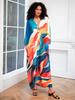 European & American Plus Size Printed Beach Cover-up Dress