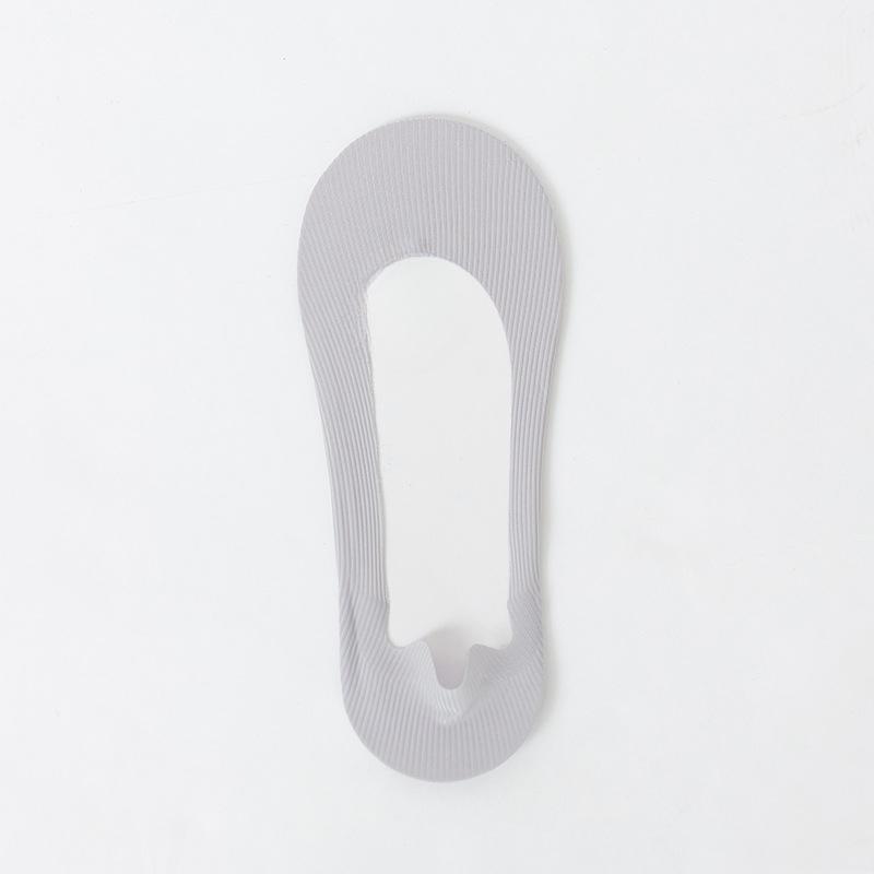 Female Summer Thin Silicone Non Slip Non Mark Shallow Mouth Ice Silk Boat Socks