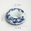 Blau-Weißes Porzellan Tablett Runde Donut Deckel Unterlage Teetassen Tablett Palette Chinesischer Retro Stil Heimdeko Zubehör