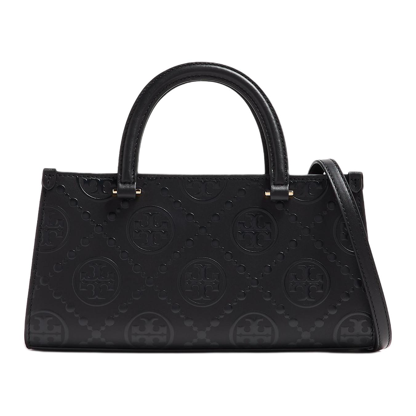 

Tory Burch T Monogram Brand Print Zipper Closure Leather Shoulder Crossbody Handbag Small Women handbags Black 164641-001 Basic Set (Bag+Dust Bag)