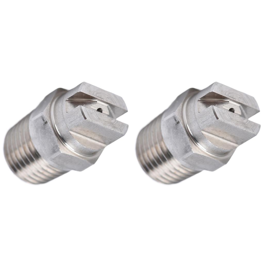 2pcs Fan Nozzle Stainless Steel Wide Coverage Area Compact Practical Uniform Atomization Sprayer