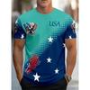 Herren Schwarz Rotes Drip Print T-Shirt Lässig Rundhals Kurzarm Streetwear Grafik Tops