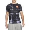 Nike Netherlands National Team Soccer Training Short Sleeve Shirt Men Tops Black DM9550-010