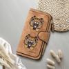 Tiger Printed Fashion Long Wallet Large Capacity Casual PU Purse for Daily Use