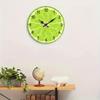 Fresh Green Lemon Slice Creative Wall Clock for Kitchen and Dining Room Decor