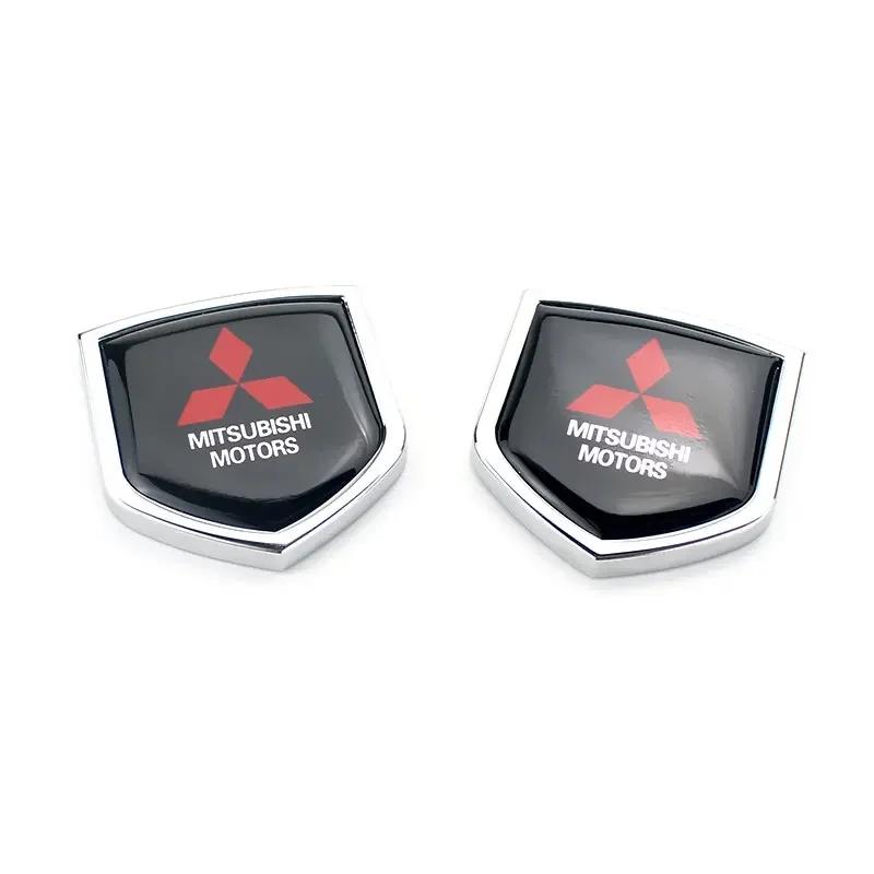 Car Body Side Stickers Shield Decal for Mitsubishi Fender Badge Ralliart Galant Mirage Montero L200 EVO Xpander Cordia Pajero