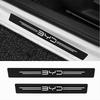 4Pcs Carbon Fiber Car Door Sill Threshold Protector Badge Stickers For BYD Tang Atto 3 Yuan Plus Seal Song Dolphin Sealion Shark