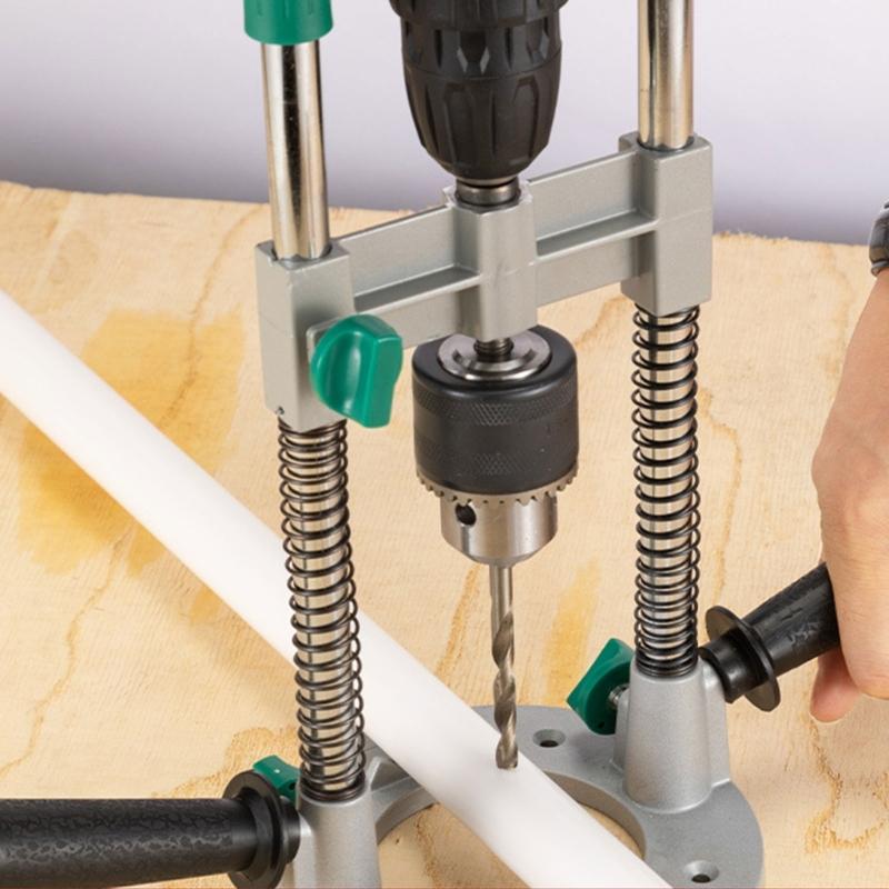 Multifunctional Drill Stand Drill Guide Rack For Accuracy Drilling In Wood Metal And Marble With Adjustable Height