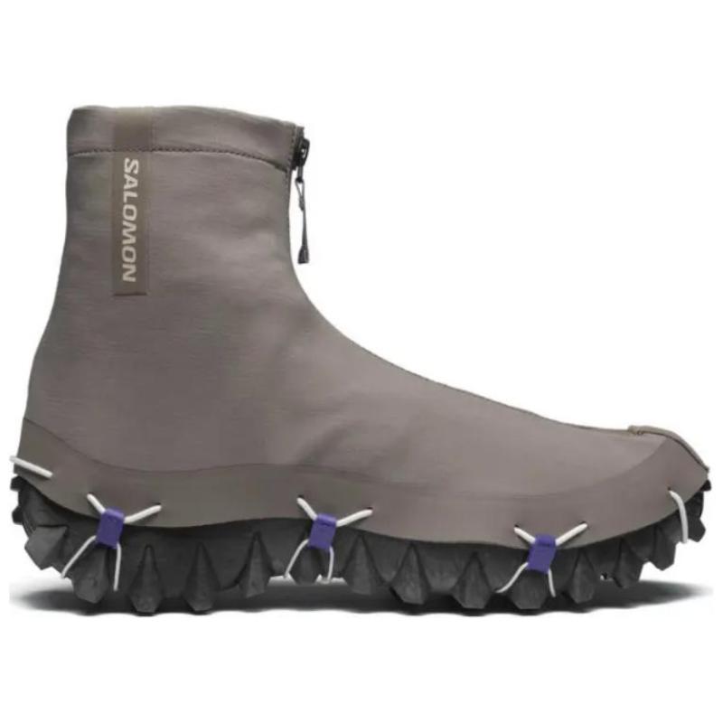 SALOMON SNOWCLOG ADVANCED Anti-Slip Wear-Resistant Mid-Top Outdoor Athletic Shoes Unisex Iron Gray Sneakers 475902
