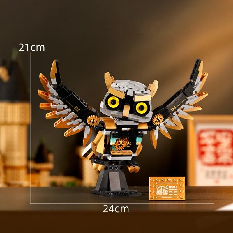 Non-Toxic Creative Owl Punk Building Toy Assembly Building Block Set Diy Mechanical Animal Building Block Model Christmas Birthday Gifts