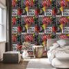 Graffiti pattern wallpaper for living room and bedroom 50x1000