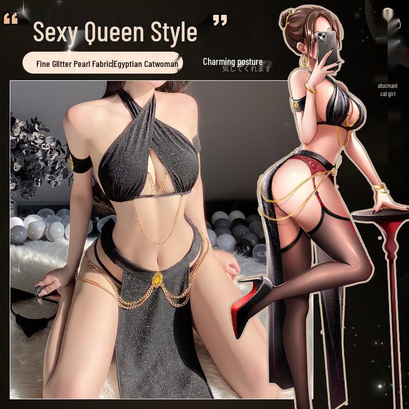 Sexy Cat Queen Egyptian-Style Temptation Lingerie Pajamas
