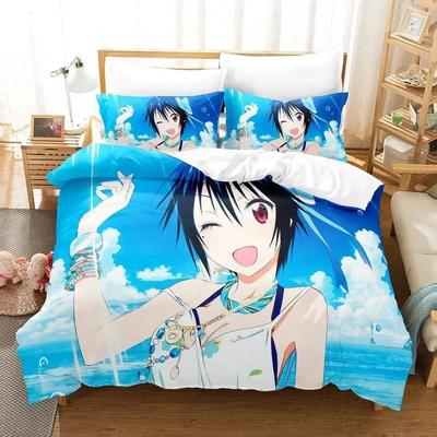 New Nisekoi Bedding Set Single Twin Full Queen King Size Bed Set Adult Kid Bedroom Duvetcover Sets 3D Print Bed Sheet Set