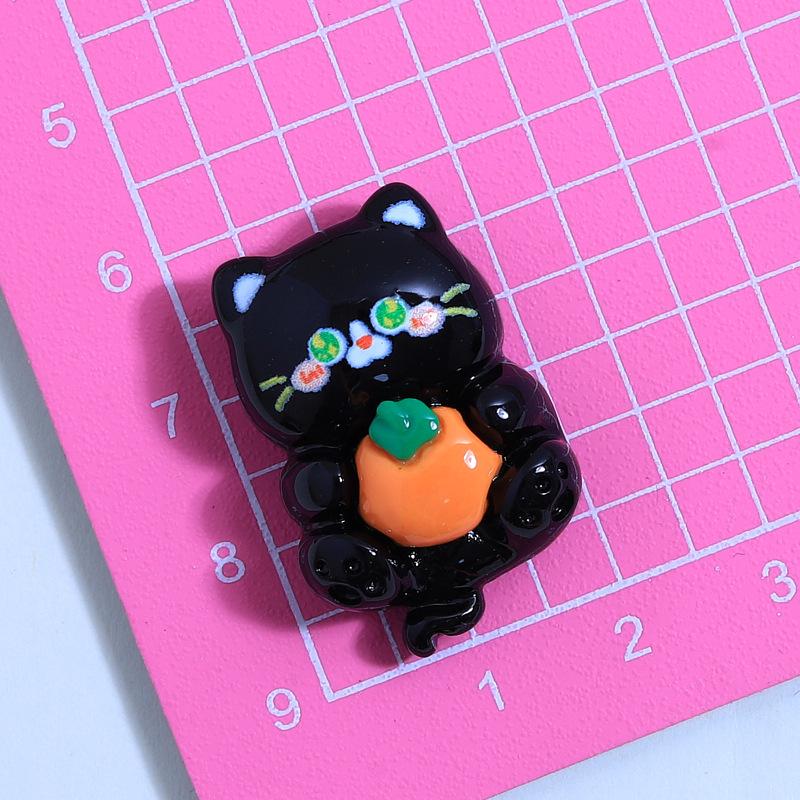 Dark Orange Cat Resin DIY Jewelry & Shoe Buckle Accessories