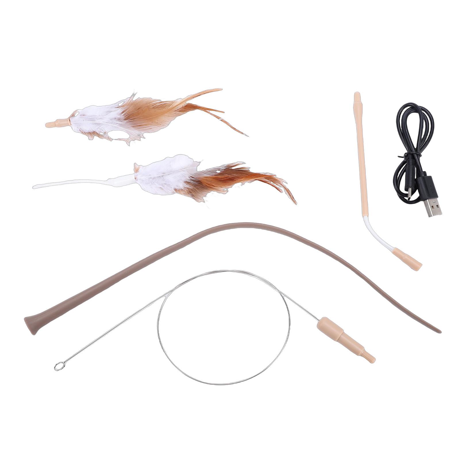 Интерактивная игрушка-дразнилка для кошек, электрическая автоматическая интерактивная игрушка-дразнилка для котят с дистанционным управлением для дома